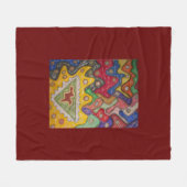 Kunstaudruck afrikanischer Aborigine Fleecedecke (Vorderseite (Horizontal))