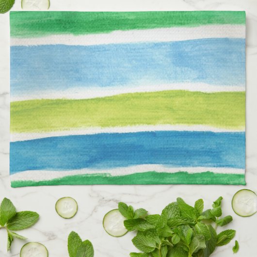 Kunstaudruck am Meer Geschirrtuch (Gefaltet)