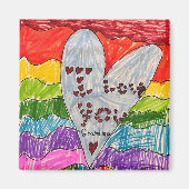 Kunstauhalt für benutzerdefinierte Kinder Magnet (Vorne)