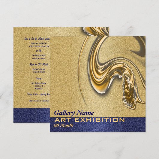 Kunstausstellung CUSTOMIZE Einladung (Vorne/Hinten)