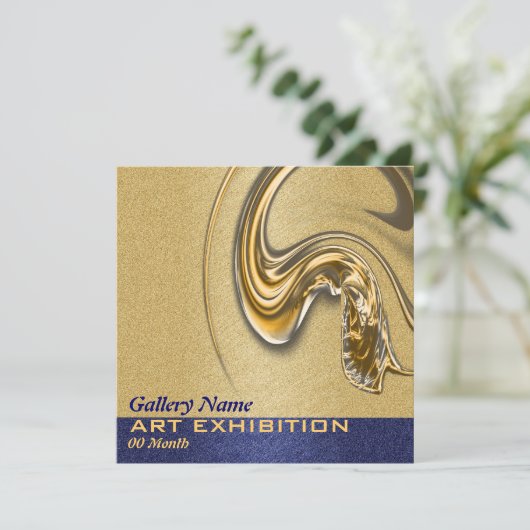 Kunstausstellung CUSTOMIZE Einladung (Stehend Vorderseite)