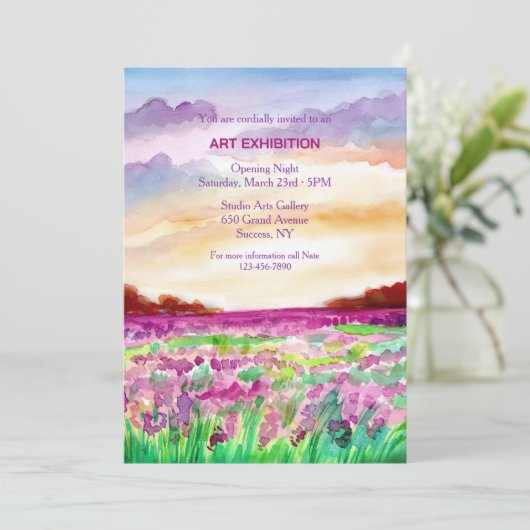 Kunstausstellung Einladung (Stehend Vorderseite)