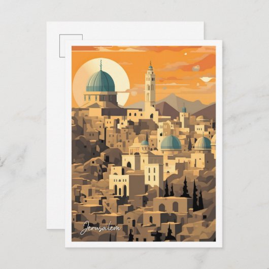 Kunstausstellung Jerusalem Postkarte (Vorne/Hinten)