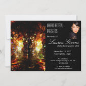 Kunstausstellung mit schwarzem Hintergrund Einladung (Vorderseite)