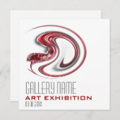 Kunstausstellunggalerie-Ausstellungsöffnung Einladung (Vorne/Hinten)