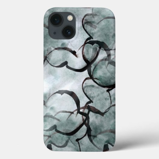 Kunstavantgarde grau, schwarze Handfarbe Case-Mate iPhone Hülle (Rückseite)