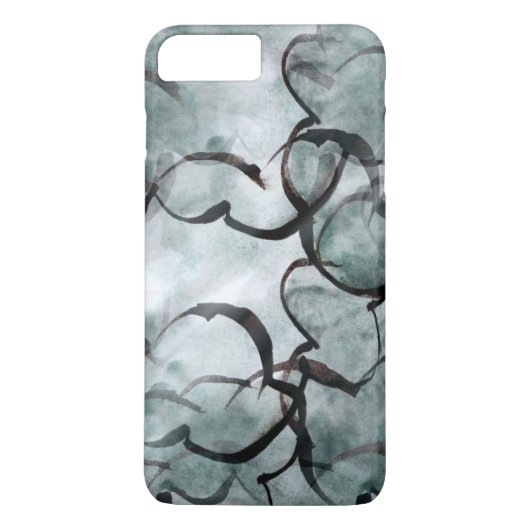 Kunstavantgarde grau, schwarze Handfarbe Case-Mate iPhone Hülle (Rückseite)