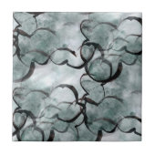 Kunstavantgarde grau, schwarze Handfarbe Fliese (Vorderseite)