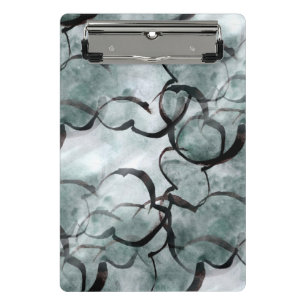 Kunstavantgarde grau, schwarze Handfarbe Mini Klemmbrett