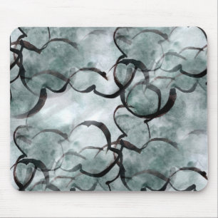Kunstavantgarde grau, schwarze Handfarbe Mousepad