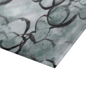 Kunstavantgarde grau, schwarze Handfarbe Schneidebrett (Ecke)