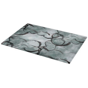 Kunstavantgarde grau, schwarze Handfarbe Schneidebrett