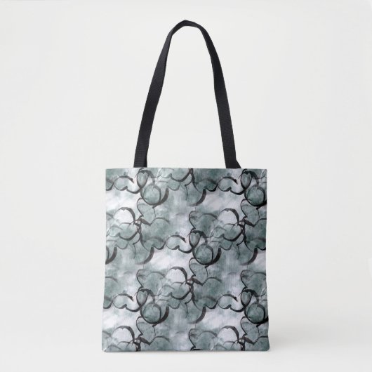 Kunstavantgarde grau, schwarze Handfarbe Tasche (Vorderseite)