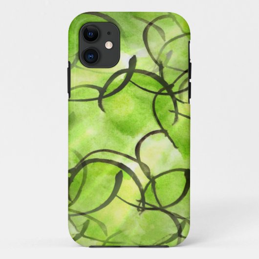 Kunstavantgardehandfarben-Hintergrundgrün Case-Mate iPhone Hülle (Rückseite)