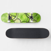 Kunstavantgardehandfarben-Hintergrundgrün Skateboard (Horizontal)