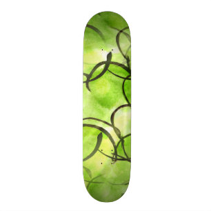 Kunstavantgardehandfarben-Hintergrundgrün Skateboard