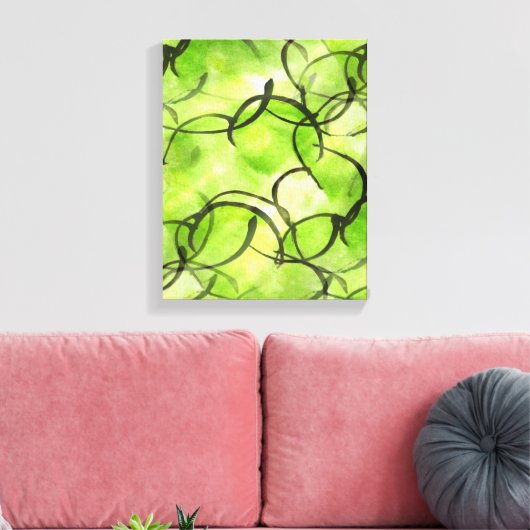 Kunstavantgardistischer Handmalenhintergrund Leinwanddruck (Insitu (Wohnzimmer))