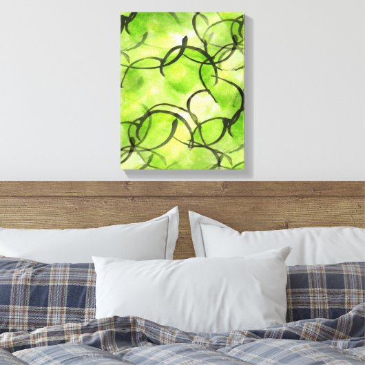 Kunstavantgardistischer Handmalenhintergrund Leinwanddruck (Insitu (Schlafzimmer))