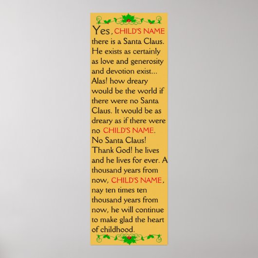 KUNSTBAR Ja! Es gibt ein Santa Claus Poster! Poster (Vorne)