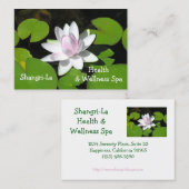 KUNSTBAR/WASSER-LILY/WEISS MIT PINK VISITENKARTE (Vorne/Hinten)