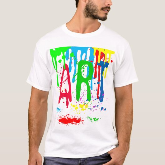 KUNSTBARE, farbige Farbe lustig T-Shirt (Vorderseite)