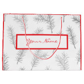 KUNSTBARE FERIENWOHNUNG GIFT BAG PINE NEEDLES RED GROßE GESCHENKTÜTE (Rückseite)