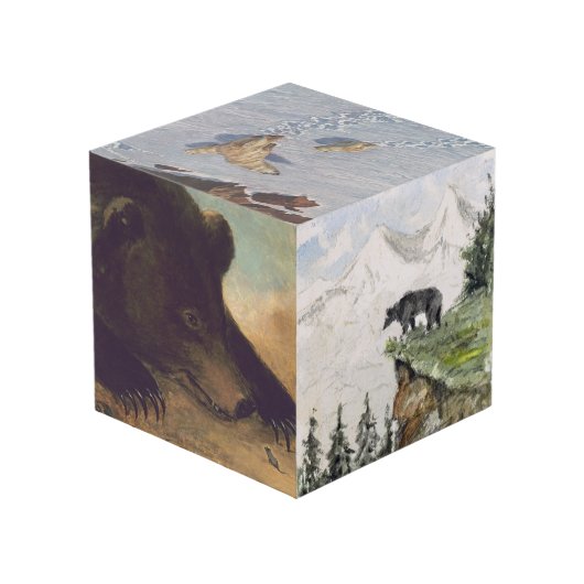 Kunstbären Würfel (Rückseite Schrägansicht)