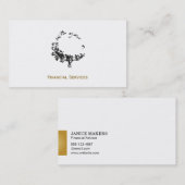 Kunstbaum (Goldakzent) Visitenkarte (Vorne/Hinten)