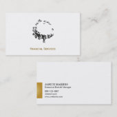 Kunstbaum (Goldakzent) Visitenkarte (Vorne/Hinten)