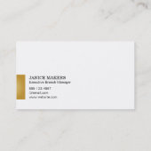 Kunstbaum (Goldakzent) Visitenkarte (Rückseite)