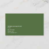 Kunstbaum (waldgrün) visitenkarte (Rückseite)