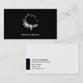 Kunstbaum (weiß) Schwarzer Hintergrund Visitenkarte (Vorne/Hinten)