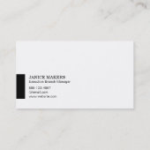 Kunstbaum (weiß) Schwarzer Hintergrund Visitenkarte (Rückseite)