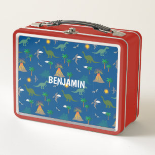 KUNSTBEWUSSTE DINOSAUR KIDs ROTE LUNCHBOX