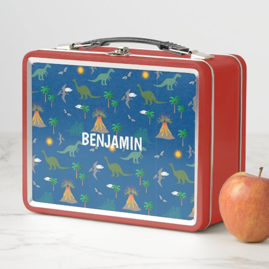 KUNSTBEWUSSTE DINOSAUR KIDs ROTE LUNCHBOX (Beispiel)