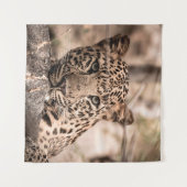 Kunstbild eines männlichen Leoparden oder Pantherp Wandteppich (Vorderseite (Horizontal))