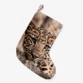 Kunstbild männlicher Leoparden oder Panther Kleiner Weihnachtsstrumpf (Vorderansicht (hängend))