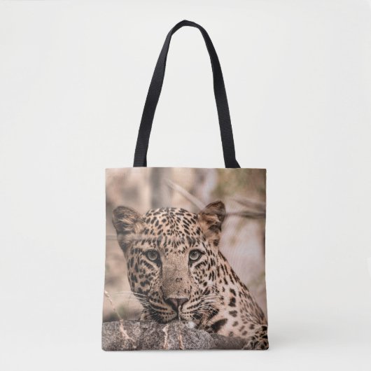 Kunstbild männlicher Leoparden oder Panther Tasche (Vorderseite)