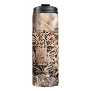 Kunstbild männlicher Leoparden oder Panther Thermosbecher