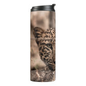 Kunstbild männlicher Leoparden oder Panther Thermosbecher (Nach links gedreht)