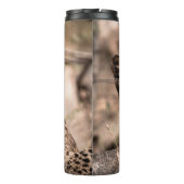 Kunstbild männlicher Leoparden oder Panther Thermosbecher (Rückseite)
