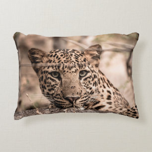 Kunstbild männlicher Leoparden oder Pantherportrai Dekokissen
