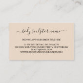Kunstbildhauerei in Beige Visitenkarte (Rückseite)