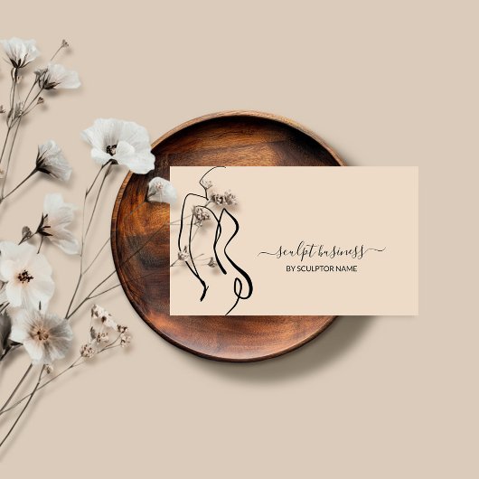 Kunstbildhauerei in Beige Visitenkarte