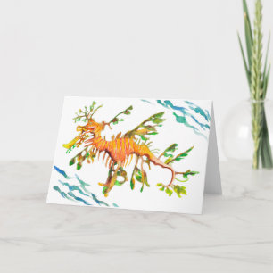 Kunstblatt Grüßkarte Leafy Seadragon Karte