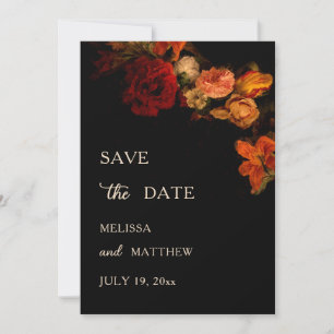Kunstblumen Dunkle Hochzeit Save The Date