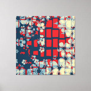 Kunstblumenmuster und modernes Design Leinwanddruck