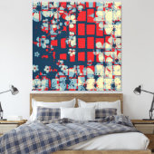 Kunstblumenmuster und modernes Design Leinwanddruck (Insitu (Schlafzimmer))