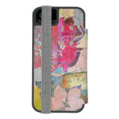 KunstblumenSchmutzmuster Incipio iPhone Geldbeutel-Hülle (Folio Rückseite)