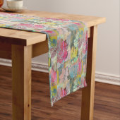 KunstblumenSchmutzmuster Kurzer Tischläufer (Beispiel)